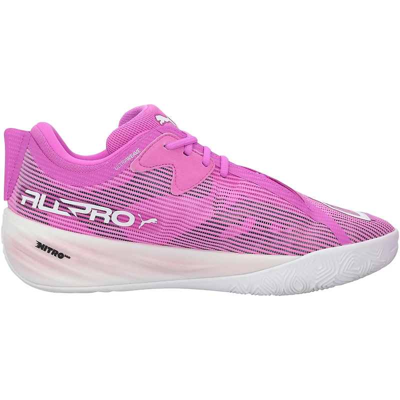 Chaussures Puma violettes autographiées et portées par Josh Giddey, joueur des Chicago Bulls, lors de la saison NBA 2025-2026.