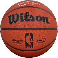 Ballon de basket-ball Wilson Authentic Series autographié par Josh Giddey des Chicago Bulls, pour intérieur et extérieur, avec l'inscription « Getting Giddey With It! »