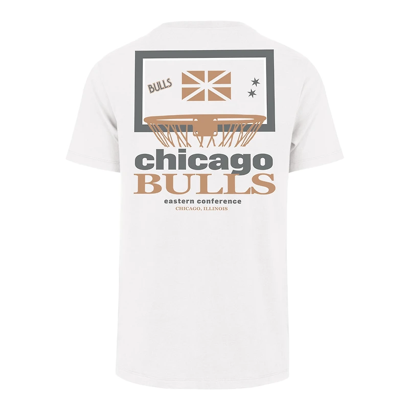 T-shirt blanc Chicago Bulls City Edition '47 pour homme avec panneau arrière