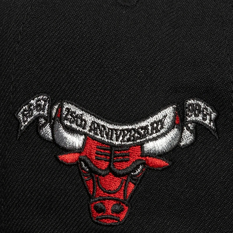 Men's Mitchell & Ness  Black Chicago Bulls Core Pro Pinch Adjustable Hat