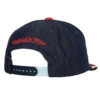 Casquette snapback Chicago Bulls Day 6 en denim Mitchell & Ness pour homme