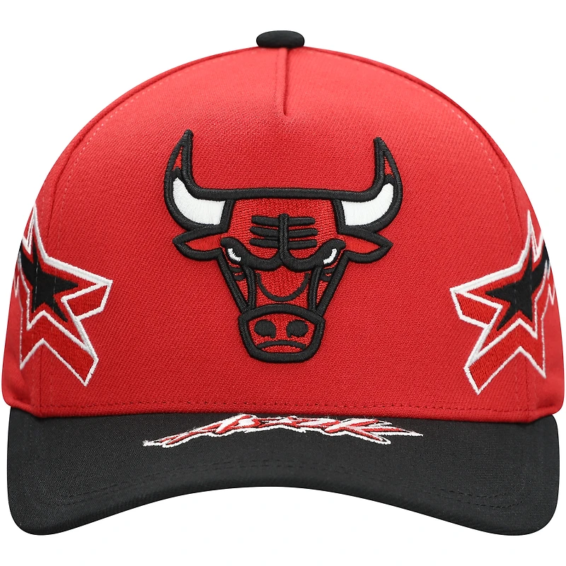 Casquette ajustable Mitchell & Ness Chicago Bulls AS2K Stars Pro Crown pour homme, rouge/noir