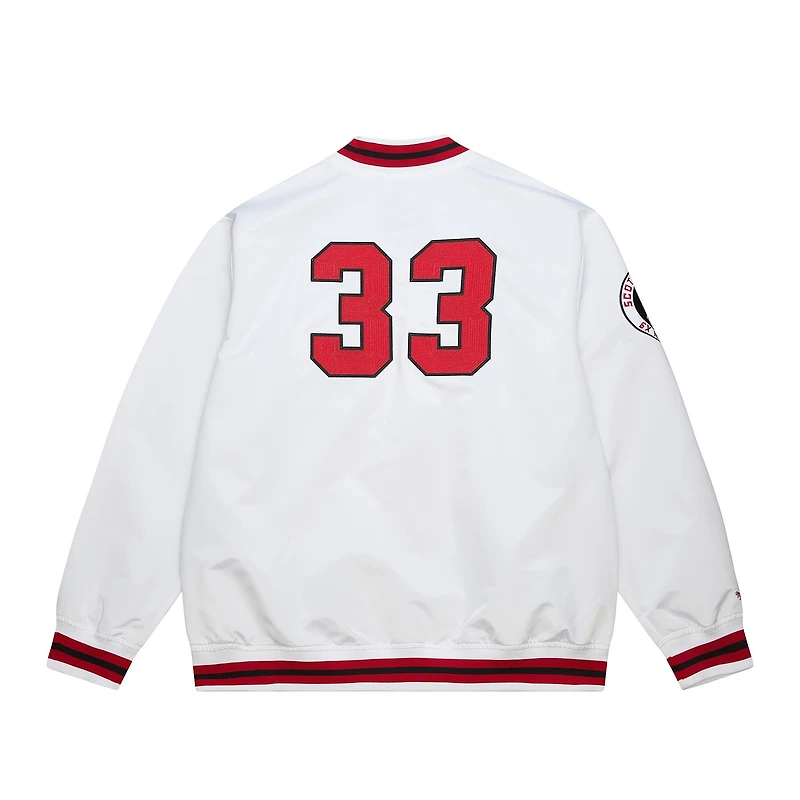 Men's Mitchell & Ness Scottie Pippen White Chicago Bulls NBA Legends Full-Snap Satin Jacket