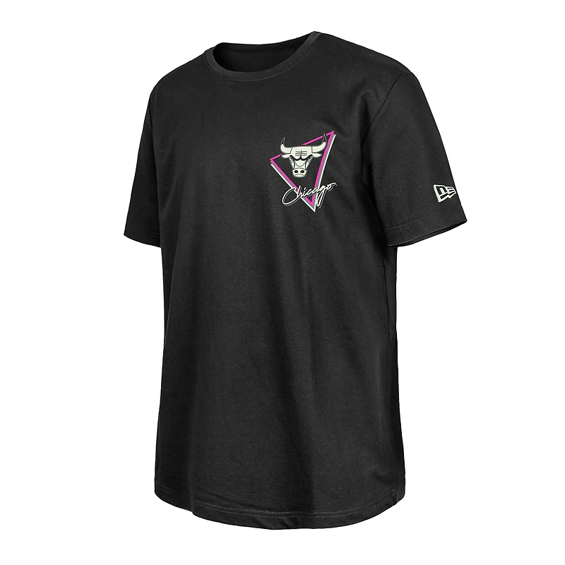 Men's New Era  Black Chicago Bulls Glow-in-the-Dark T-Shirt