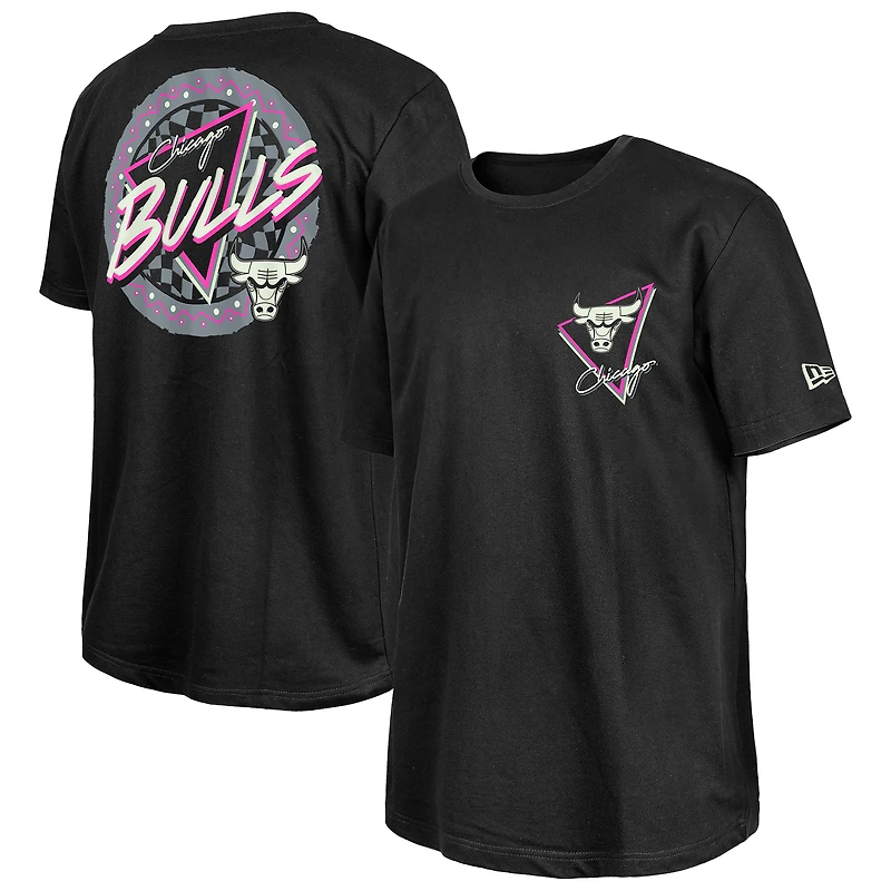 Men's New Era Black Chicago Bulls Glow-in-the-Dark T-Shirt