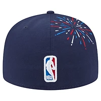 Men's New Era  Navy Chicago Bulls Americana Fireworks 59FIFTY Fitted Hat