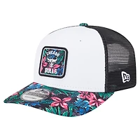 Casquette ajustable 9SEVENTY blanche à motif floral des Chicago Bulls de New Era pour homme