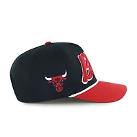 Men's '47 Black/Red Chicago Bulls Dropshadow Rope Hitch Adjustable Hat