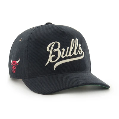 Casquette ajustable en velours côtelé Golden Age des Chicago Bulls pour homme, modèle 47, noire