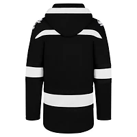 Men's '47 Black Chicago Bulls Ice Lace-Up Pullover Hoodie