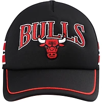 Casquette réglable de camionneur noire à rayures Sidebrand '47 des Chicago Bulls pour hommes