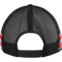 Casquette réglable de camionneur noire à rayures Sidebrand '47 des Chicago Bulls pour hommes