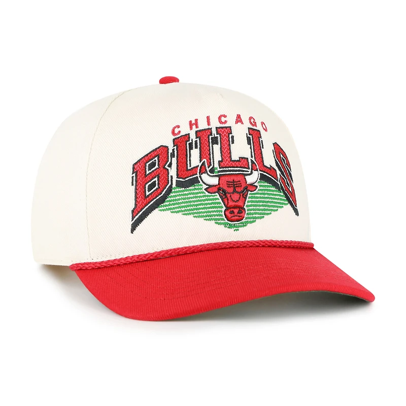 Men's '47 Cream/Red Chicago Bulls Pomona Two-Tone Rope Hitch Adjustable Hat