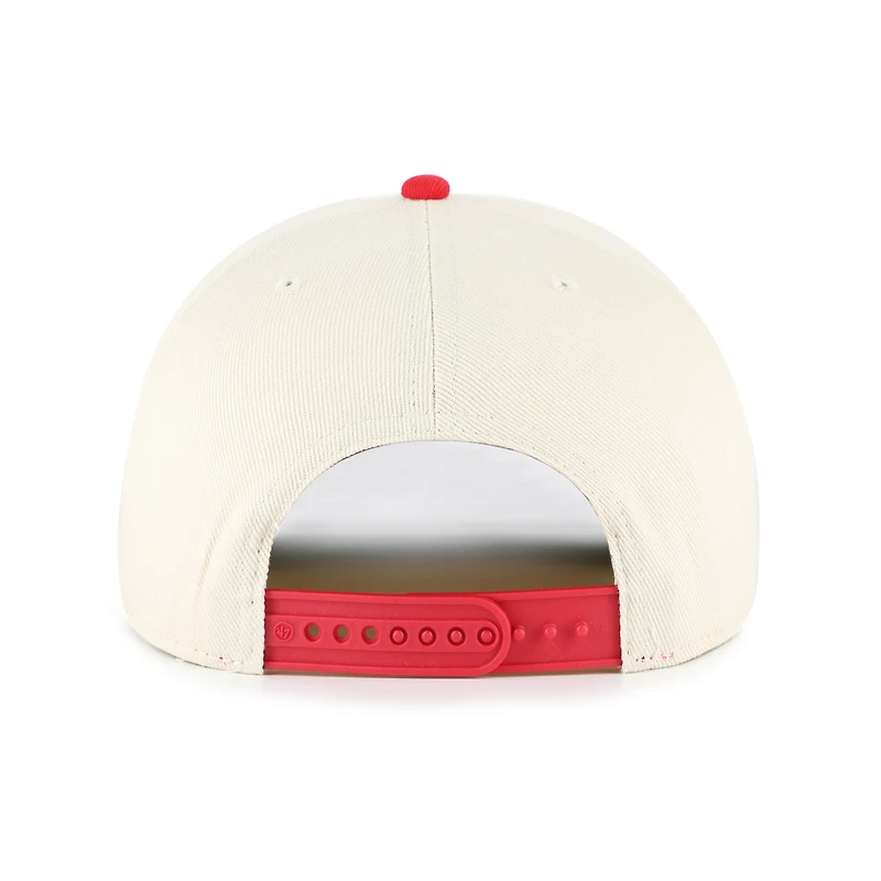 Men's '47 Cream/Red Chicago Bulls Pomona Two-Tone Rope Hitch Adjustable Hat