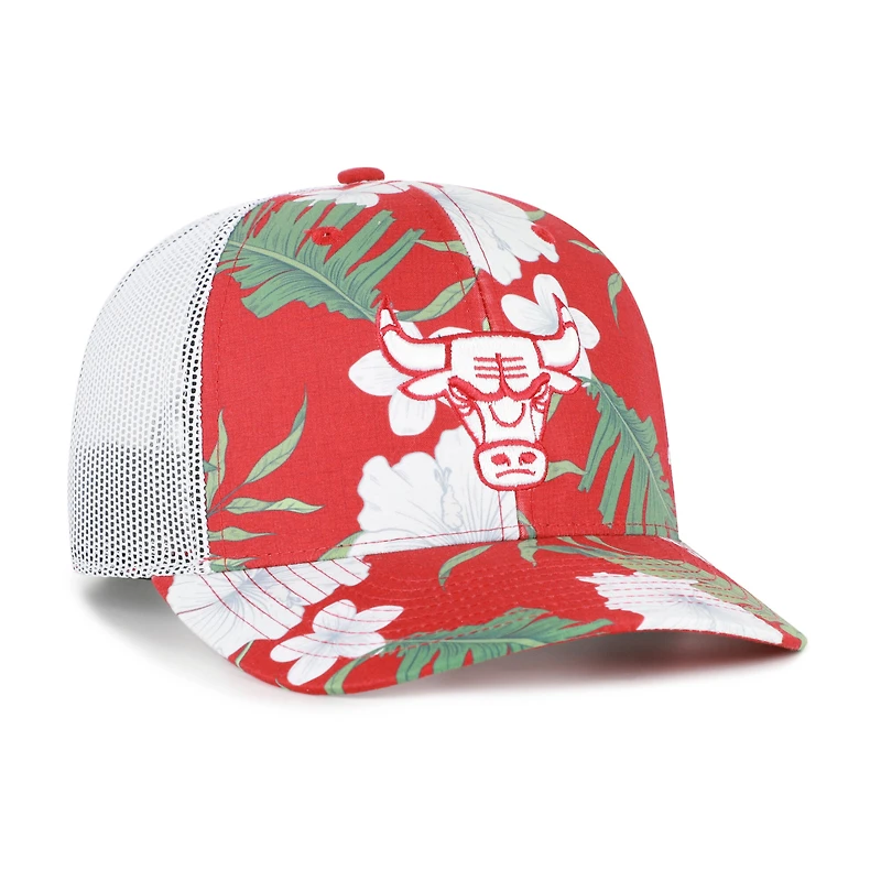 Men's '47  Red Chicago Bulls Beach Side Trucker Adjustable Hat