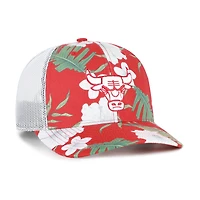 Men's '47  Red Chicago Bulls Beach Side Trucker Adjustable Hat