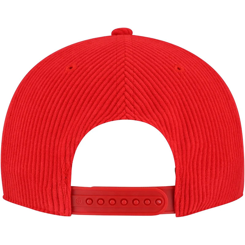 Men's '47  Red Chicago Bulls Double Header Sidepatch Cord Hitch Adjustable Hat
