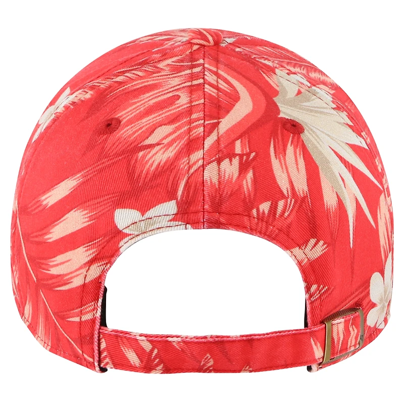 Men's '47 Red Chicago Bulls Tropicalia Floral Clean Up Adjustable Hat