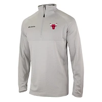 Men's Columbia  Heather Gray Chicago Bulls Omni-Wick Rockin' It Quarter-Zip Pullover Top