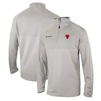 Men's Columbia  Heather Gray Chicago Bulls Omni-Wick Rockin' It Quarter-Zip Pullover Top
