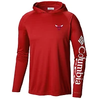 Men's Columbia  Red Chicago Bulls Terminal Tackle Long Sleeve Hoodie T-Shirt