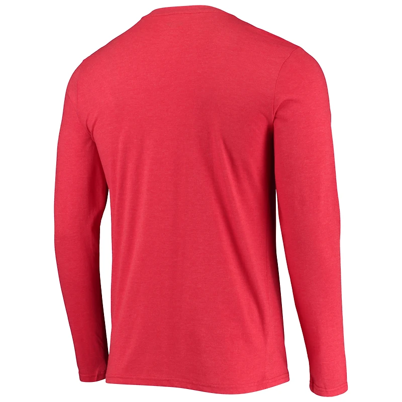 Ensemble de nuit pour homme avec t-shirt à manches longues et pantalon Concepts Sport Chicago Bulls noir/rouge