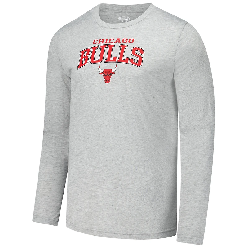 Ensemble t-shirt à manches longues et pantalon carreaux pour homme Concepts Sport Red Chicago Bulls Petition