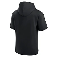 Sweat à capuche manches courtes Fanatics Black Chicago Bulls Elements Ready pour hommes