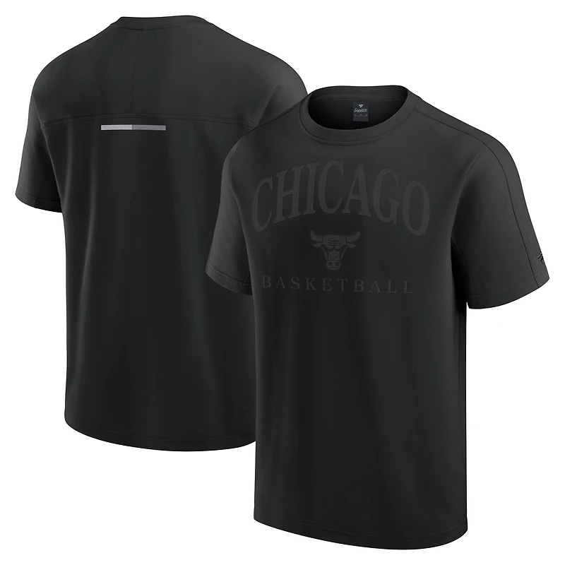 T-shirt Fanatics Flex Tri-Blend pour homme, noir, Chicago Bulls