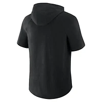 T-shirt à capuche raglan noir Fanatics pour homme, motif Chicago Bulls Pass Legend