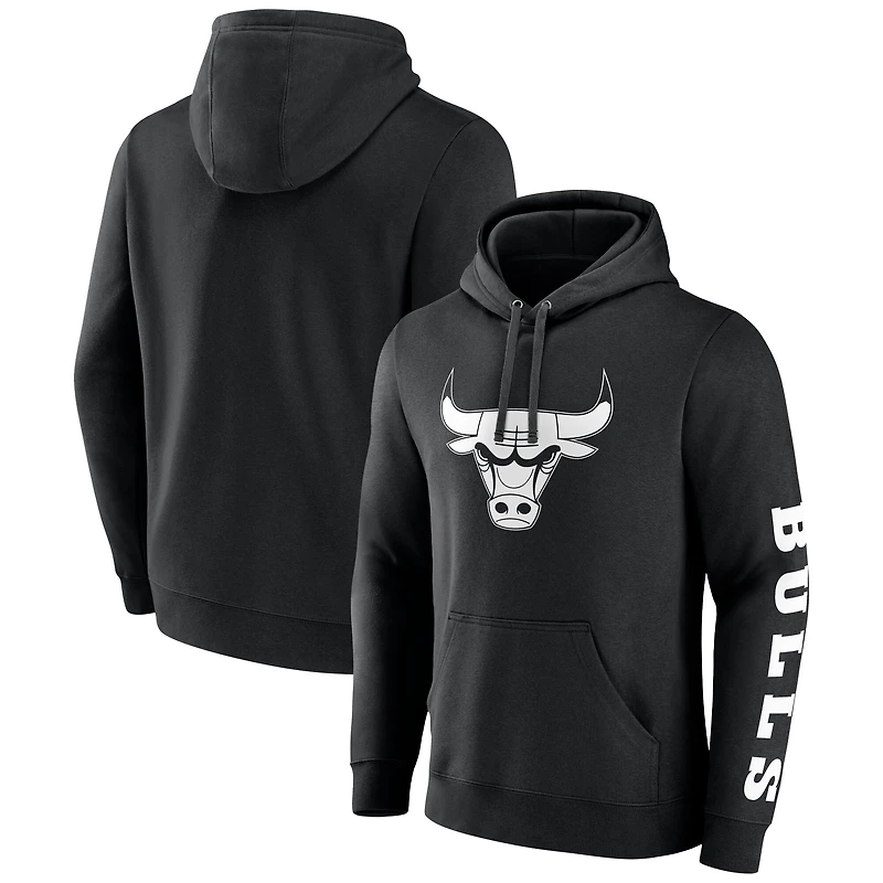 Men's Fanatics  Black Chicago Bulls Put Me Coach Fleece Pullover Hoodie