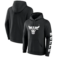 Men's Fanatics  Black Chicago Bulls Put Me Coach Fleece Pullover Hoodie