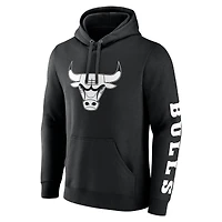 Men's Fanatics  Black Chicago Bulls Put Me Coach Fleece Pullover Hoodie