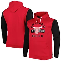 Men's Fanatics Red/Black Chicago Bulls Big & Tall Bold Attack Pullover Hoodie