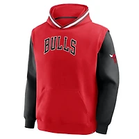 Sweat à capuche Fanatics rouge/noir Chicago Bulls Half Court Shot Clock Fastbreak pour homme