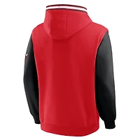 Men's Fanatics  Red/Black Chicago Bulls Half Court Shot Clock Fastbreak Hoodie