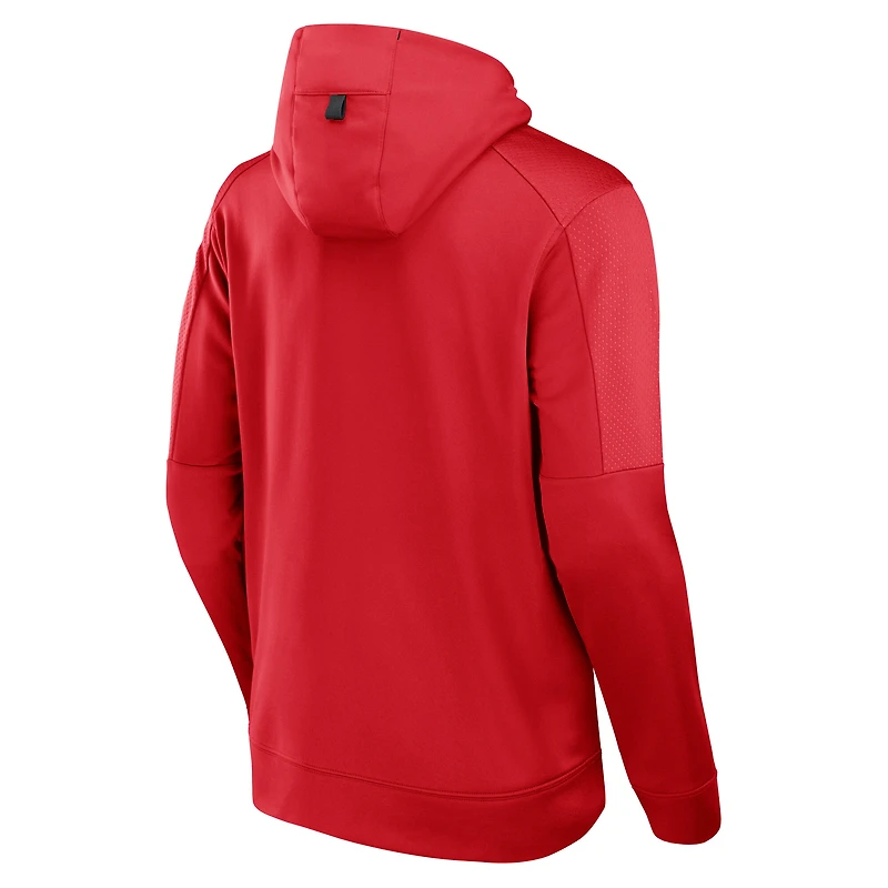 Sweat à capuche entièrement zippé Performance Baller Defender des Chicago Bulls Fanatics Red pour homme