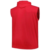 Sweat à capuche musclé en jersey Big & Tall Fanatics Red Chicago Bulls pour hommes