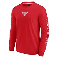 T-shirt à manches longues Fanatics Red Chicago Bulls Elements Strive pour hommes