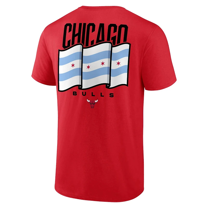 Men's Fanatics Red Chicago Bulls Hometown Originals Clutch T-Shirt