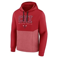 Men's Fanatics  Red Chicago Bulls Successful Tri-Blend Pullover Hoodie