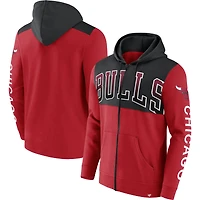 Men's Fanatics  Red Chicago Bulls Walk Off Fleece Full-Zip - Hoodie