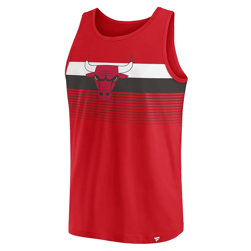 Débardeur rouge Fanatics Chicago Bulls Wild Game pour hommes