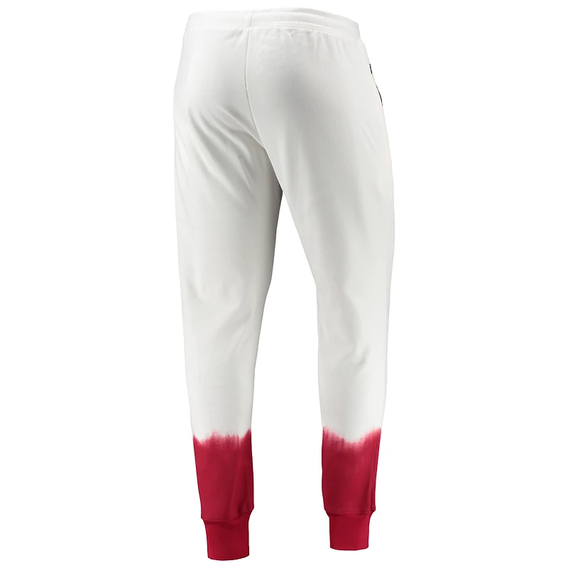 Men's FISSL Oatmeal Chicago Bulls Double Dribble Tie-Dye Fleece Jogger Pants