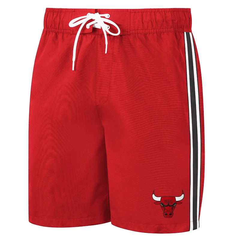Short de bain G-III Sports by Carl Banks pour hommes Red Chicago Bulls Sand Beach Volley