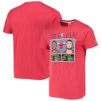 T-shirt homme Hommage DeMar DeRozan/Zach LaVine Chicago Bulls NBA Jam en mélange de trois matières, rouge chiné