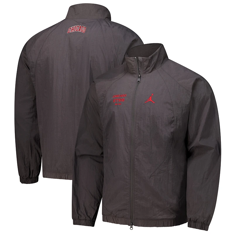 Veste zippée intégrale Jordan Brand Chicago Bulls Courtside Statement Edition Jumpman Jam pour homme, gris