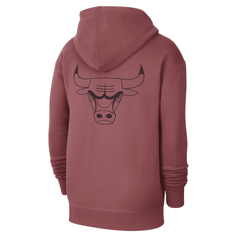 Men's Jordan Brand Red Chicago Bulls Courtside Statement Edition Pullover Hoodie