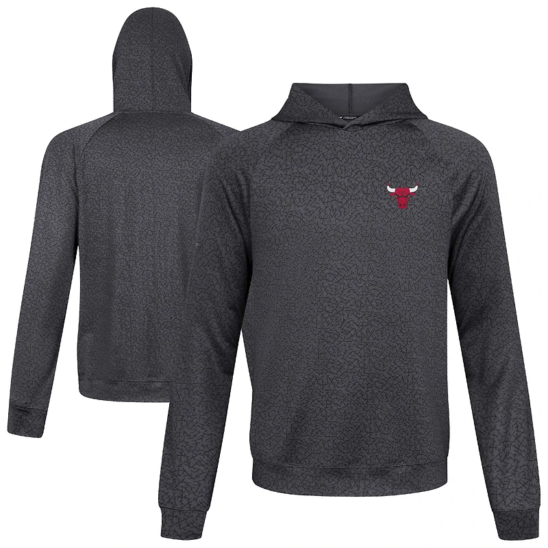 Men's Levelwear Black Chicago Bulls Challenger Pullover Hoodie