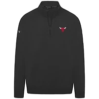 Men's Levelwear Black Chicago Bulls Murray Quarter-Zip Pullover